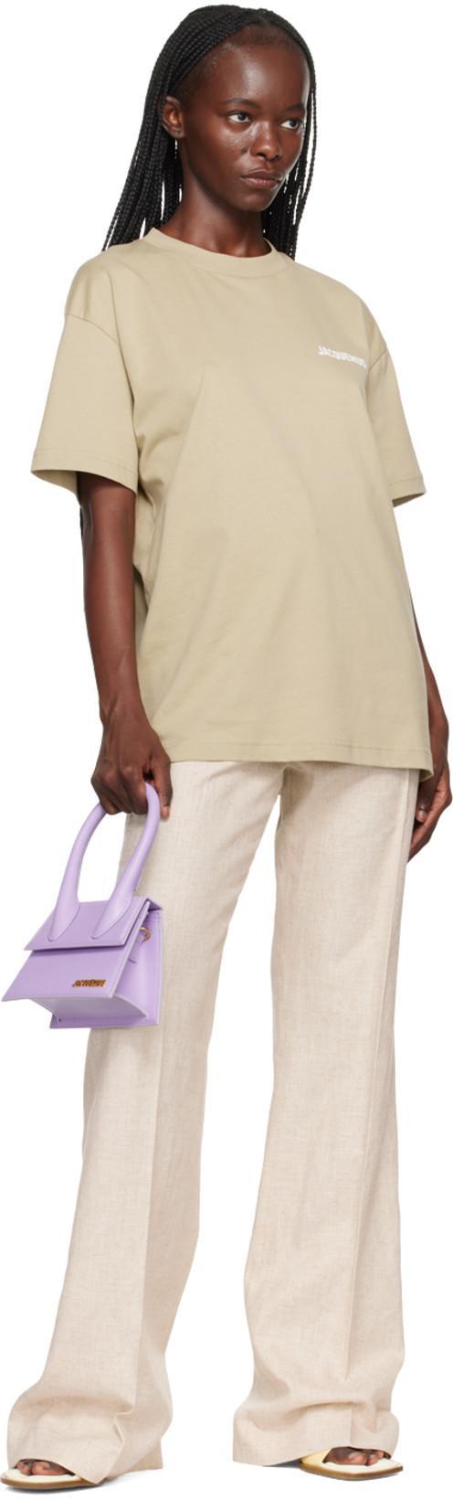 JACQUEMUS Le Pantalon Sauge Flared Trousers In Weiss