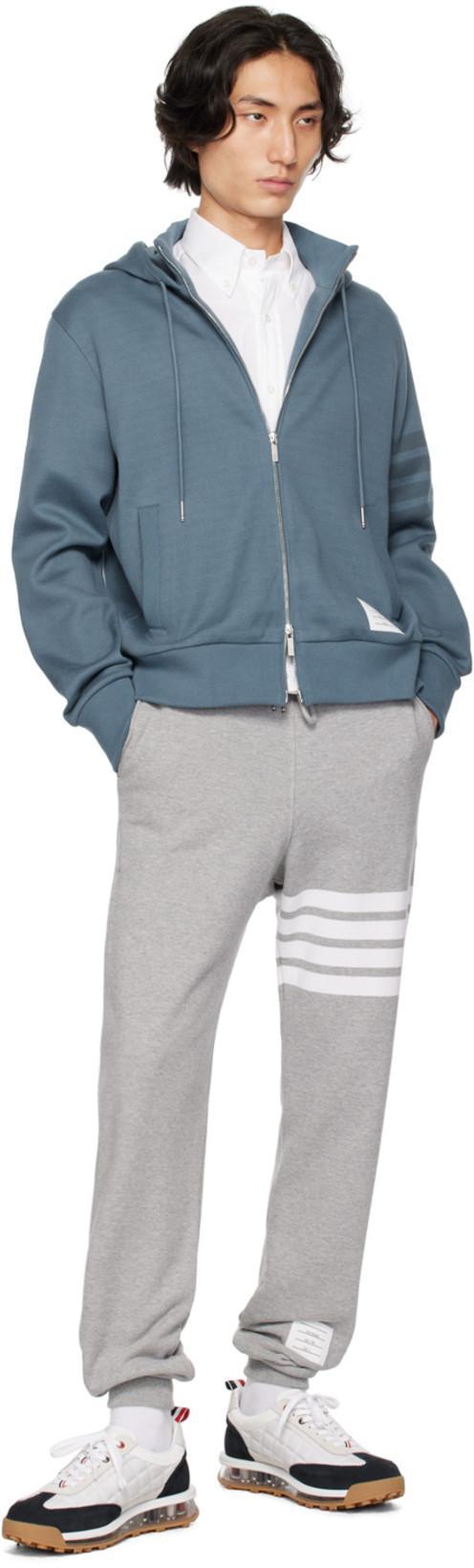 THOM BROWNE Jogger Trousers 4 Bar In Grey