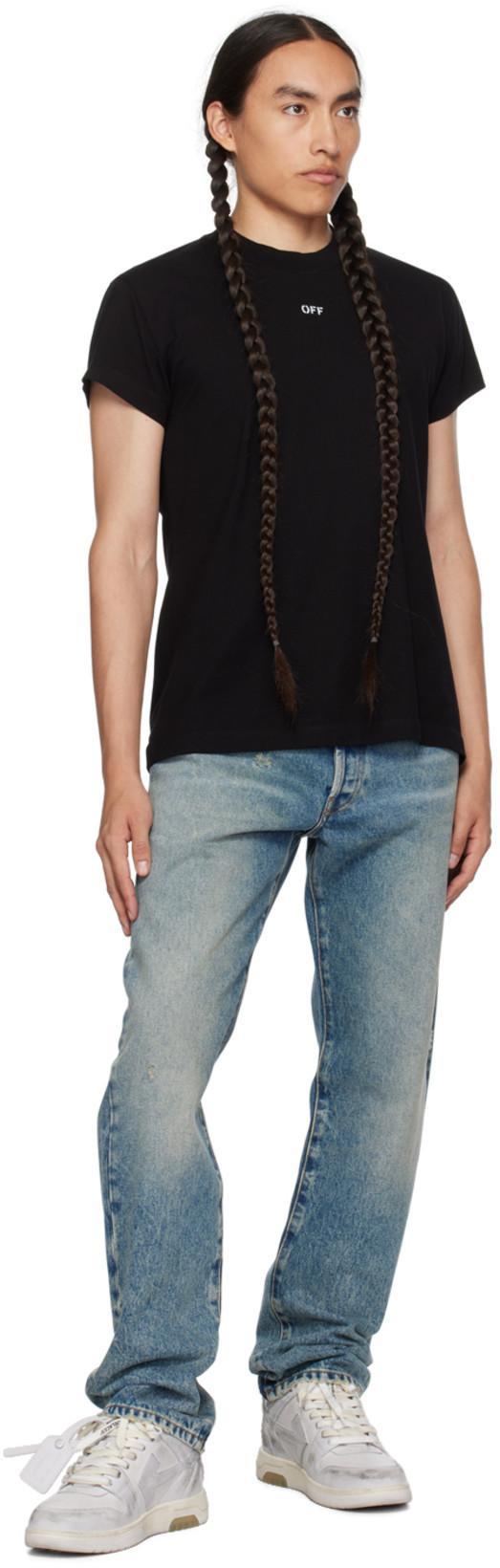 OFF-WHITE Graphic Brush Arrow Print T-shirt And Vest In Black