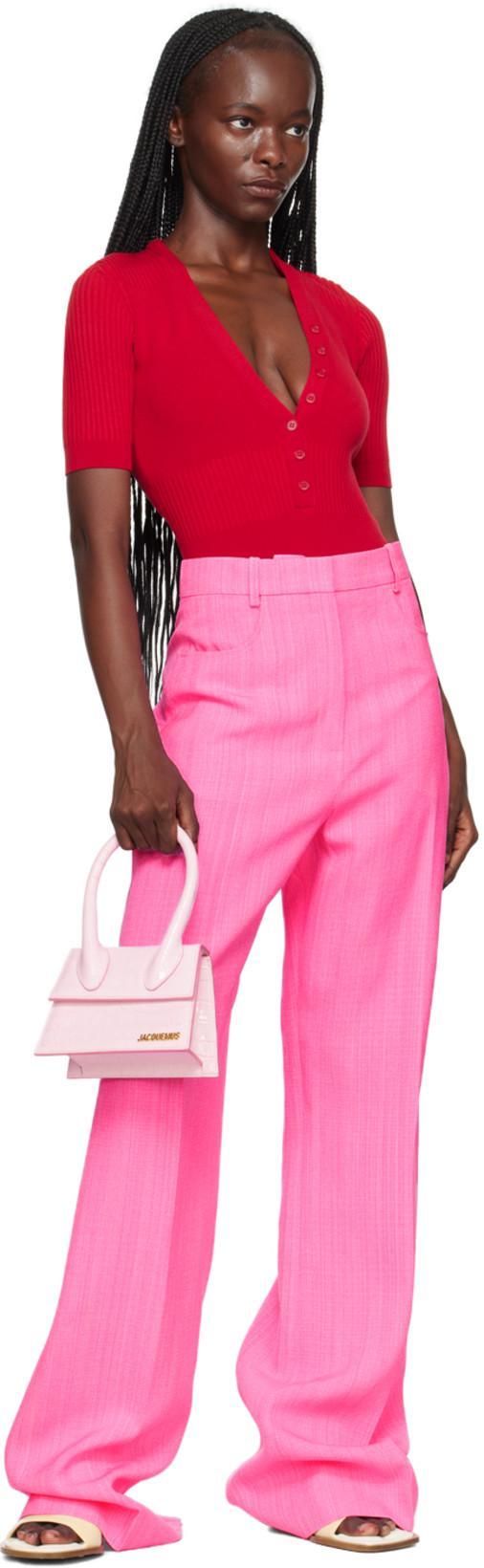JACQUEMUS Pink Le Chouchou 'le Pantalon Sauge' Trousers
