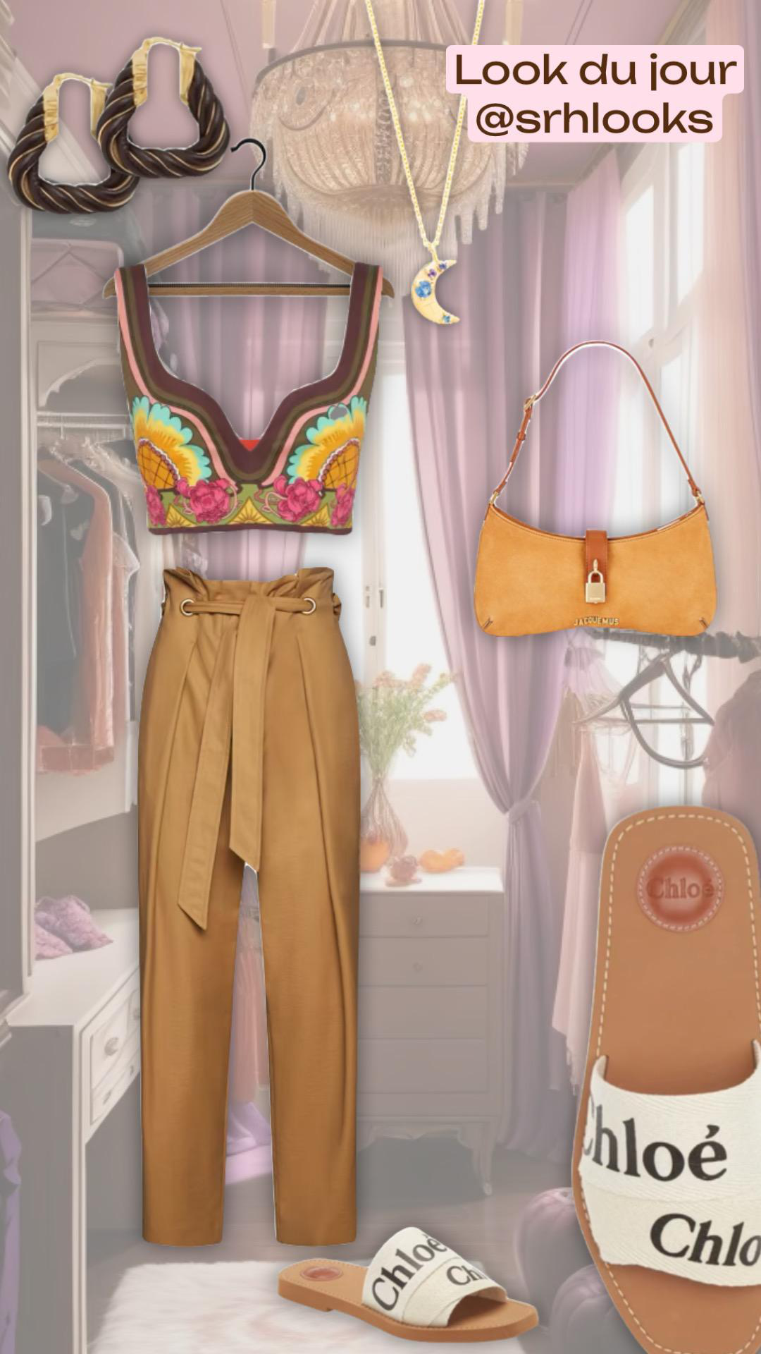 CHLOÉ Woody Flat Logo Ribbon Slide Sandals In White