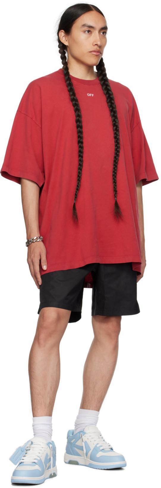 OFF-WHITE Out Of Office Leather Sneakers In Blue