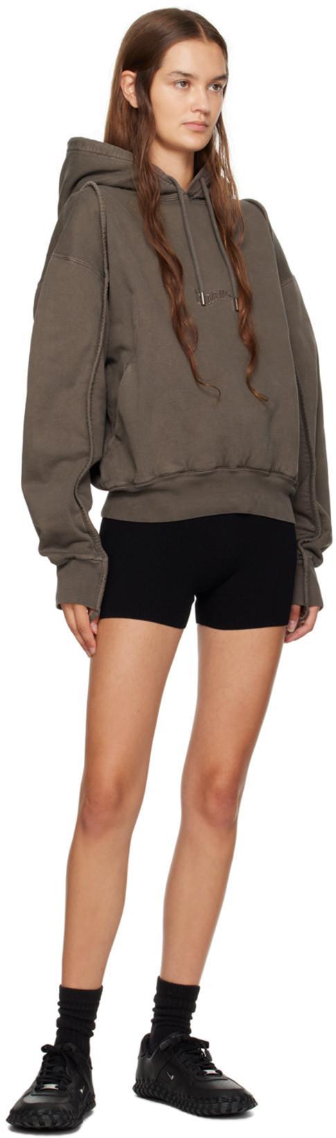 JACQUEMUS High-waisted Ribbed Cycling Shorts In Black