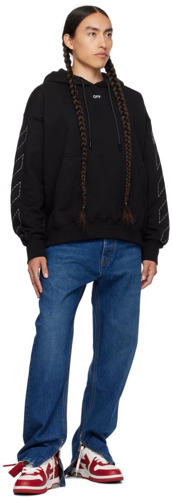 OFF-WHITE Off White™ Black Caravaggio Mery Print Hoodie