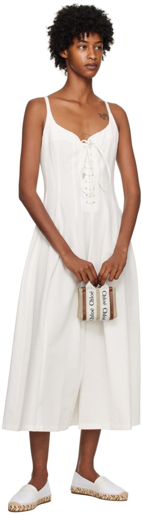 CHLOÉ Chloè Woody Canvas And Leather Nano Bag In Multi