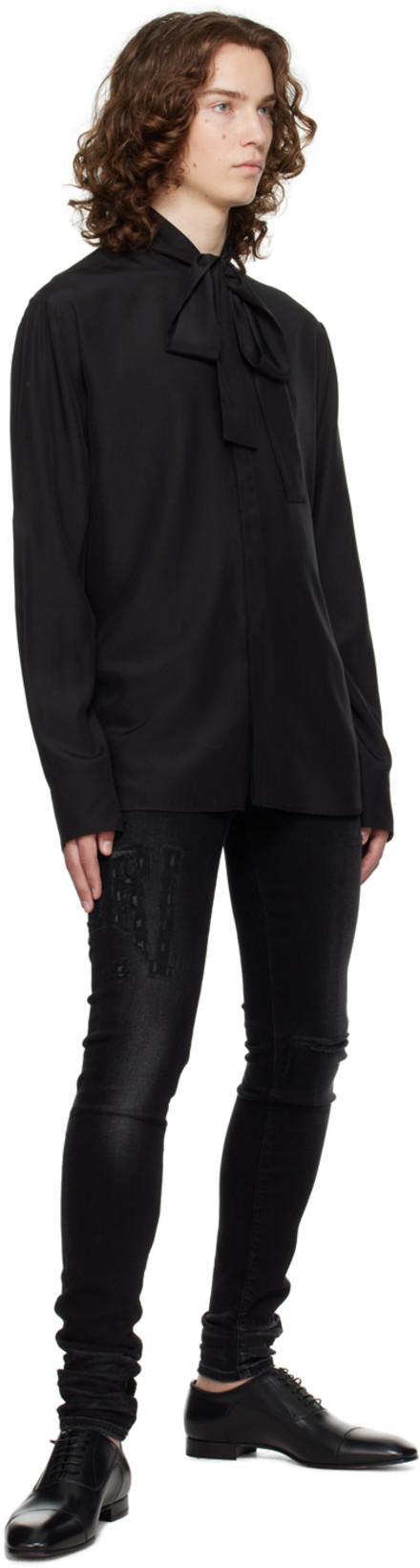 AMIRI Distressed Slim Fit Jeans In Black