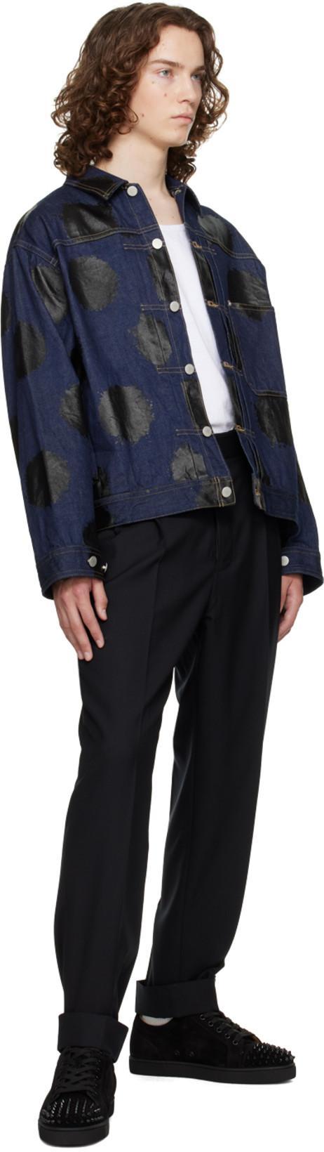 CHRISTIAN LOUBOUTIN Louis Junior Spikes Cap-toe Leather Sneakers In Black