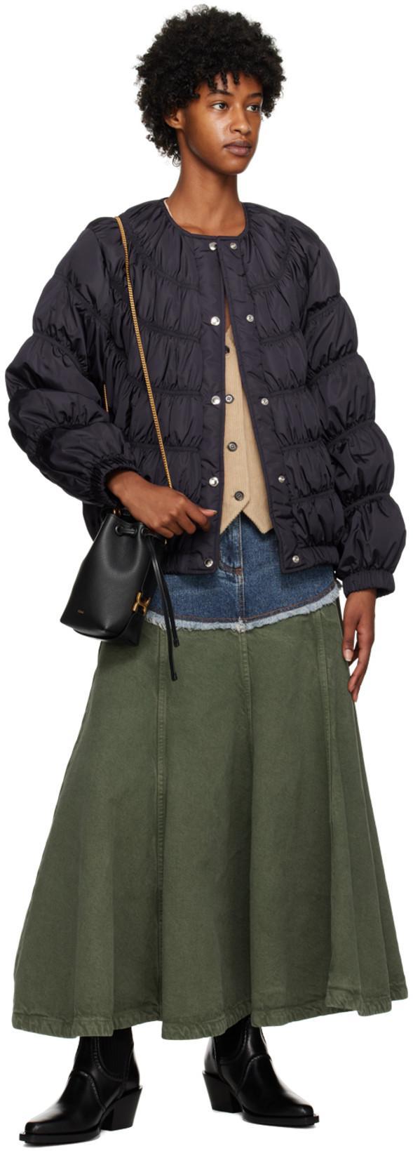 CHLOÉ Black Micro Marcie Bucket Bag