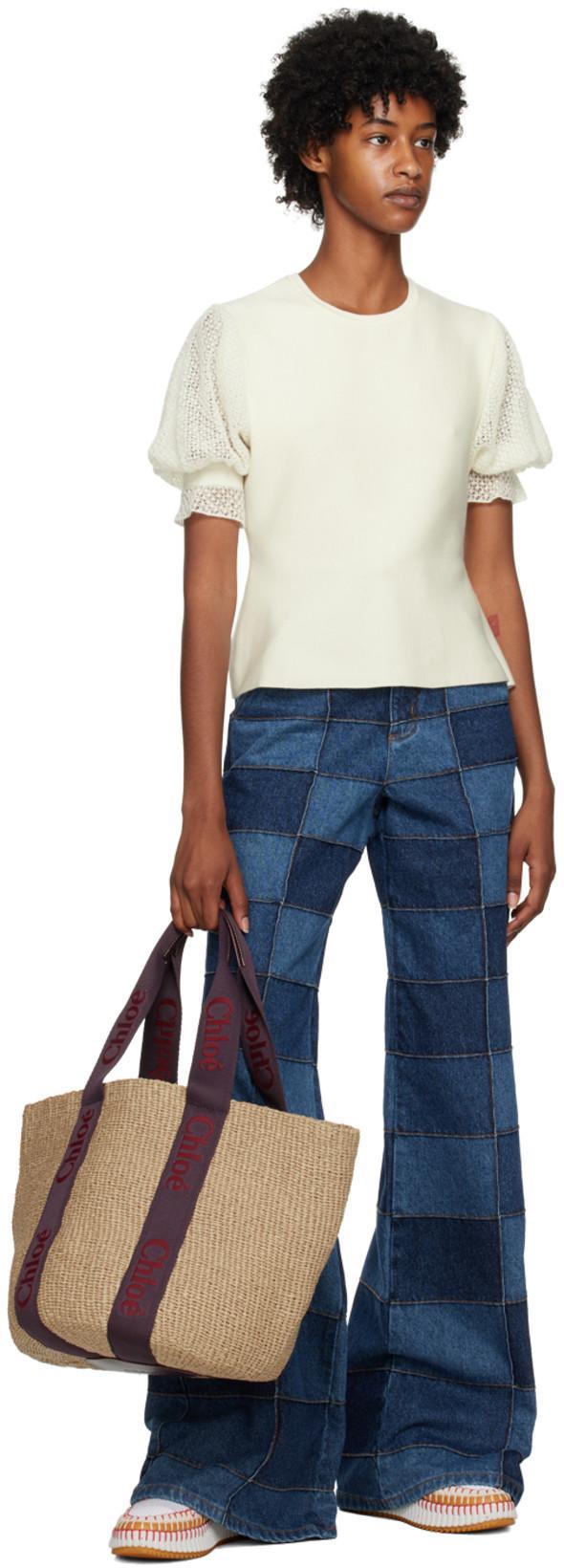 CHLOÉ Nama Stitch Walking Sneakers In Orange