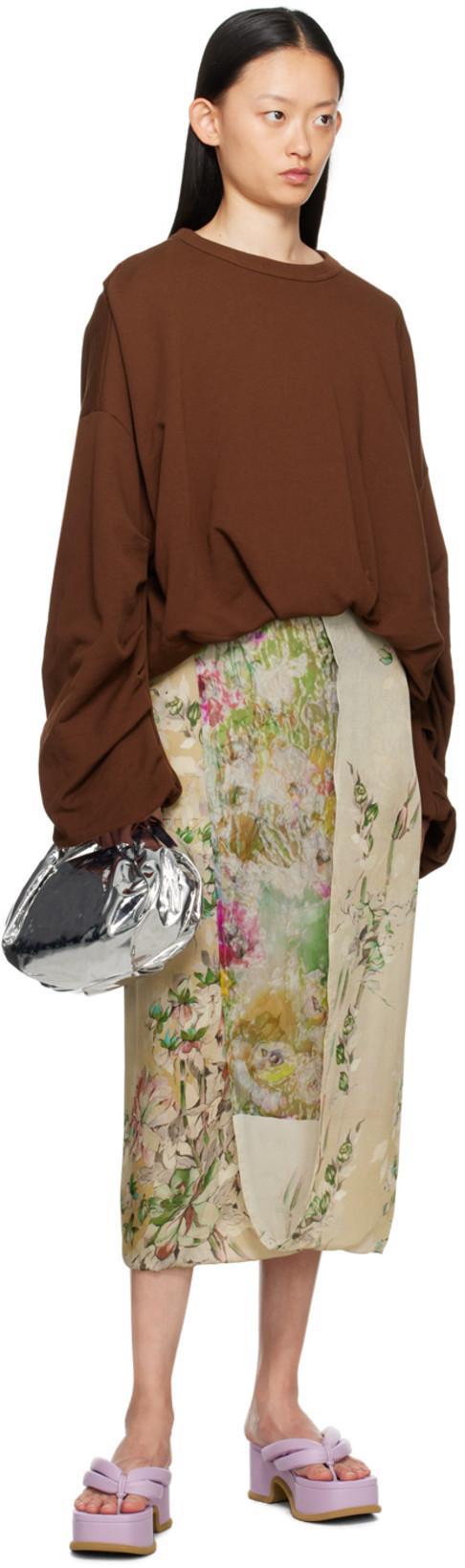 DRIES VAN NOTEN Leather Platform Thong Sandals In 403 Lilac