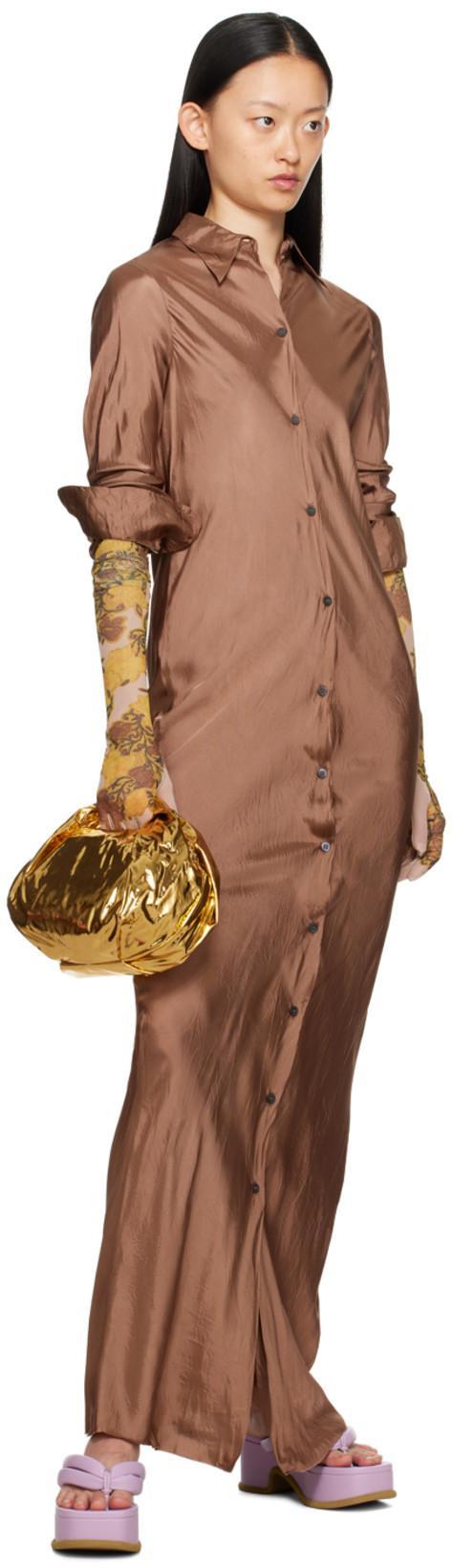 DRIES VAN NOTEN Leather Platform Thong Sandals In 403 Lilac