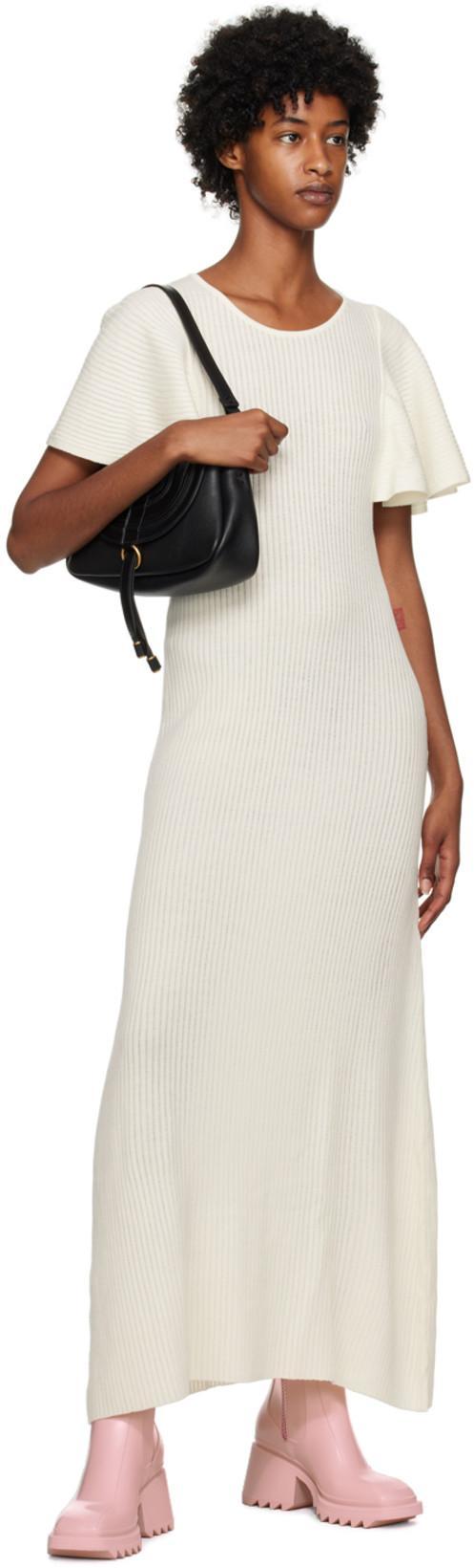CHLOÉ Off-white Ruffle Maxi Dress In Neutrals