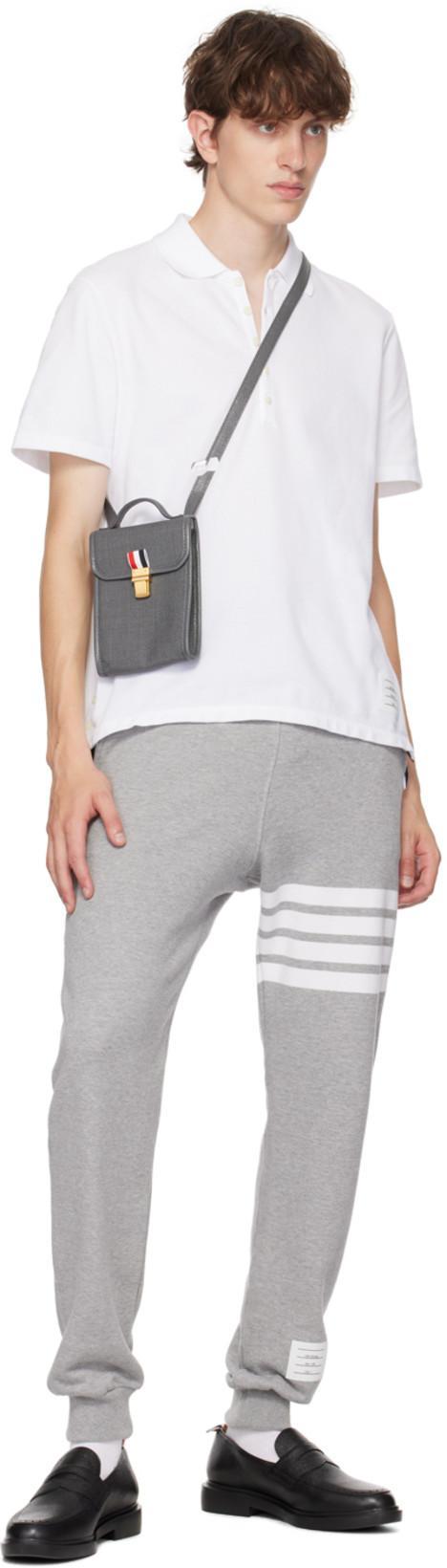 THOM BROWNE Jogger Trousers 4 Bar In Grey