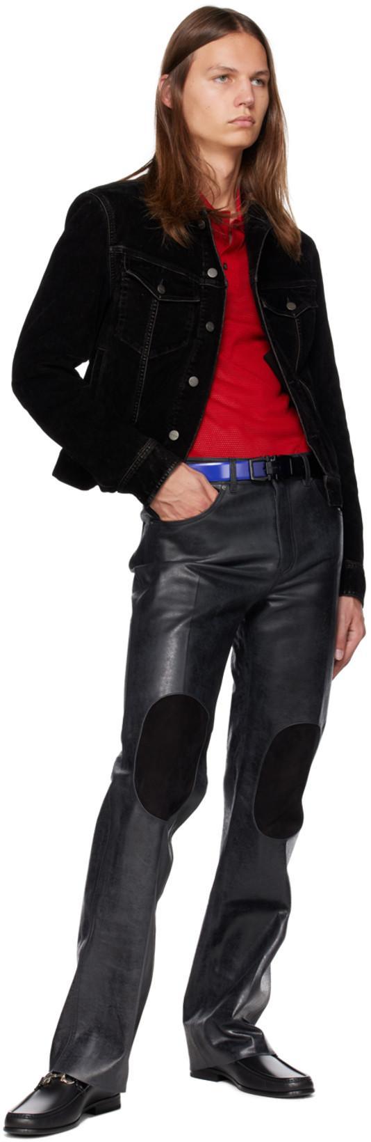 FERRAGAMO Red Spread Collar Polo