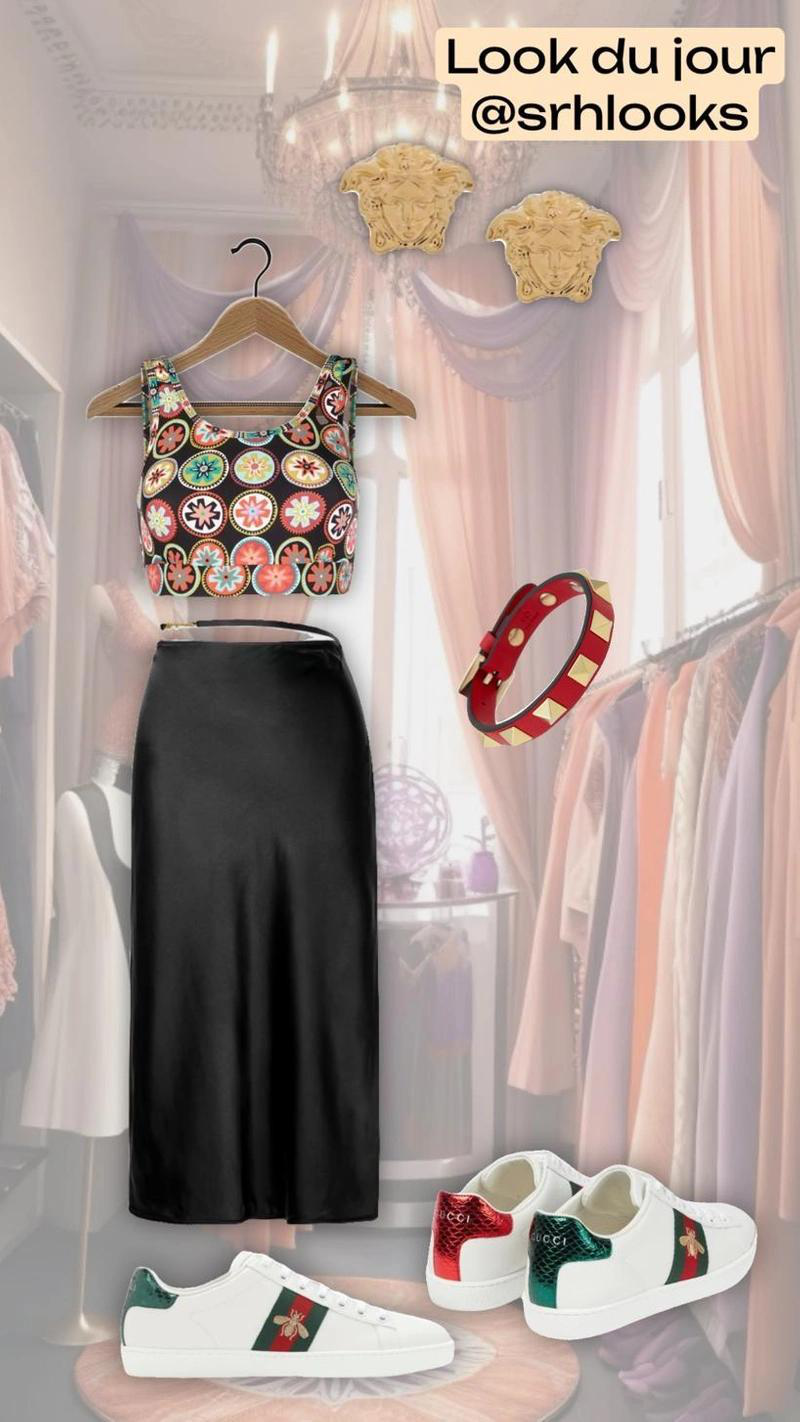 JACQUEMUS Logo Bucket Satin Midi Skirt In Black