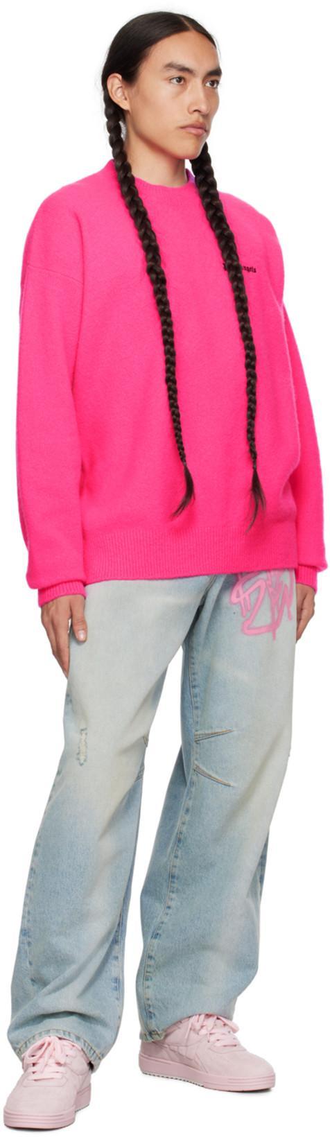 PALM ANGELS Logo Sweater In Pink