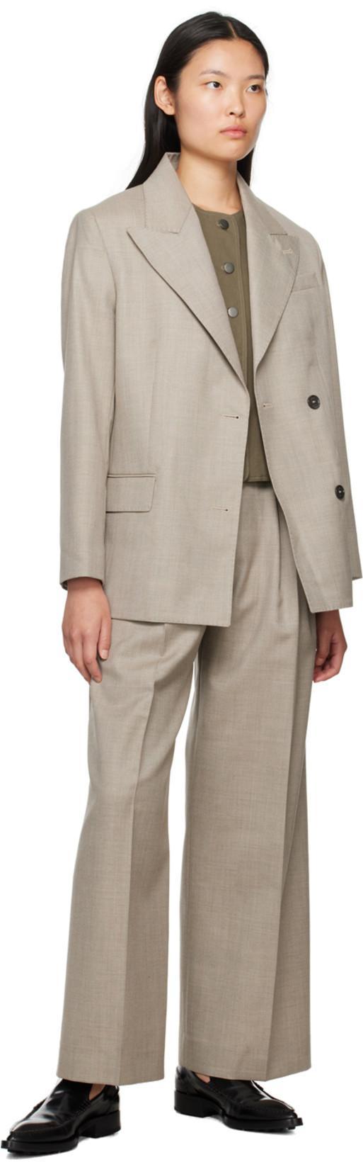 MARK KENLY DOMINO TAN STUDIO Gray Pemma Trousers In Eucalyptus