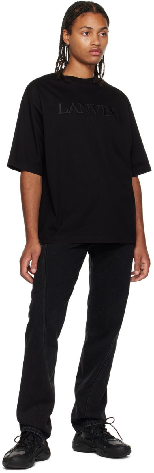 LANVIN Black Polyethylene Athletic Sneakers