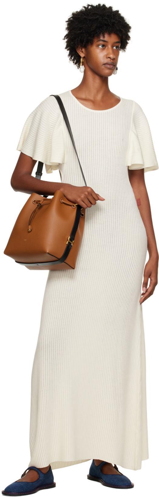 CHLOÉ Off-white Ruffle Maxi Dress In Neutrals