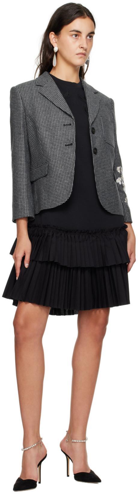 JIMMY CHOO Black Black 85 Mm Saeda Decollete Heels In Black Crystal