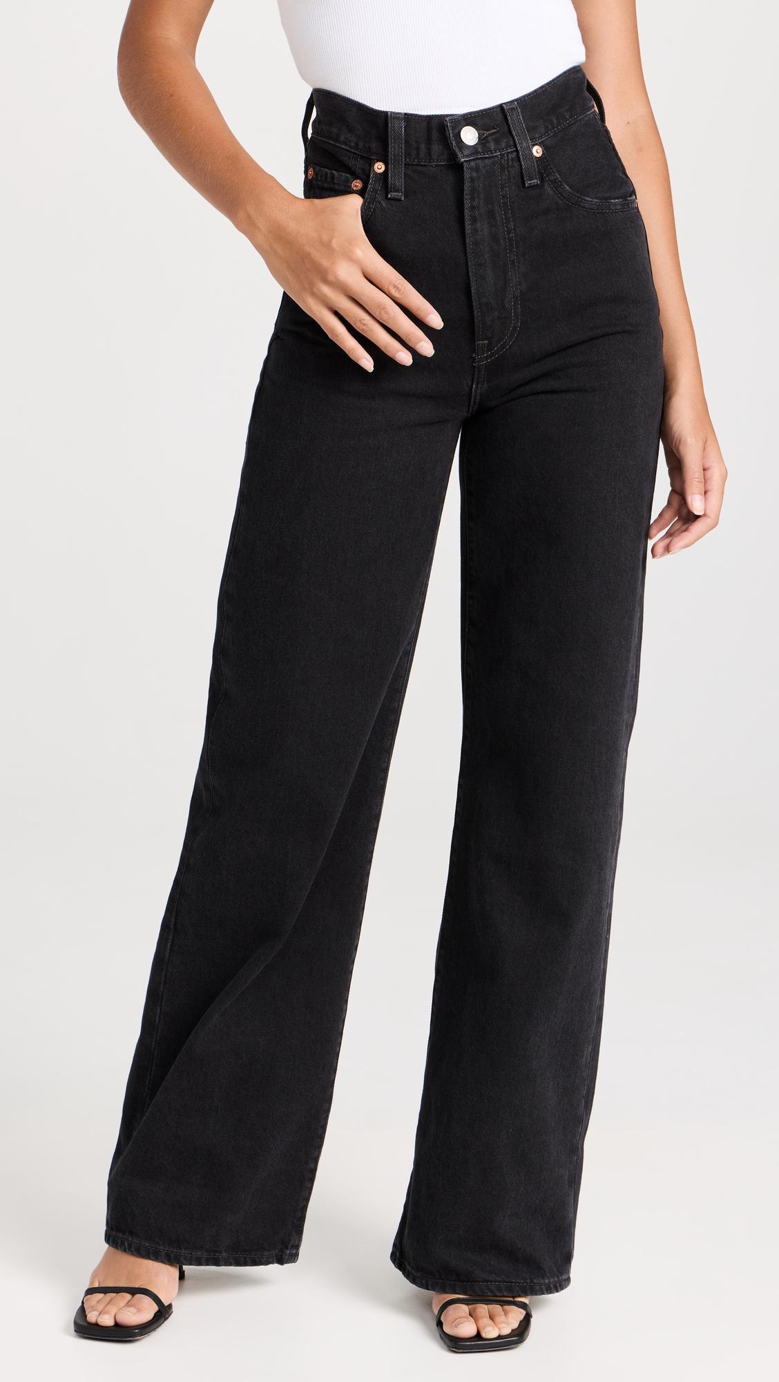 LEVI'S Cinch High Waist Baggy Wide Leg Jeans In Black