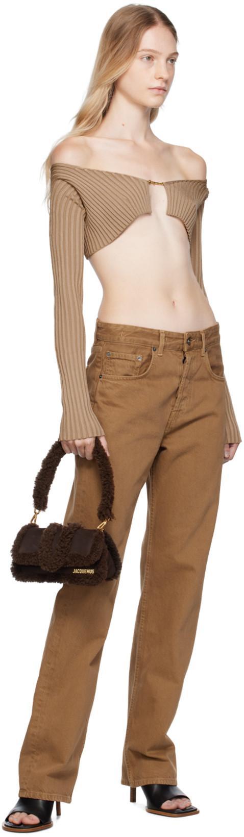 JACQUEMUS La Maille Pralu Cardigan In Brown