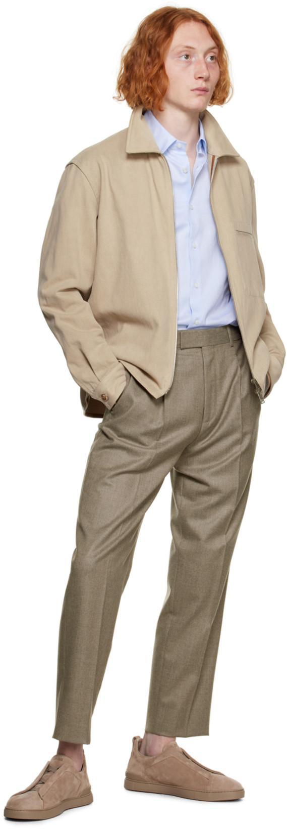 ZEGNA Triple Stitch Suede Sneaker In Ads Light Taupe