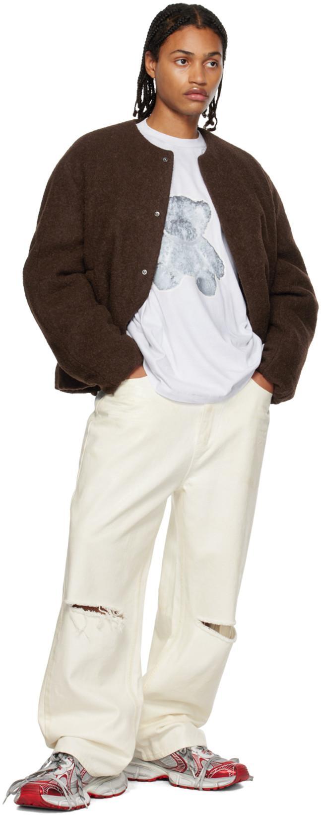 BALENCIAGA 3xl Distressed Mesh And Rubber Sneakers In White