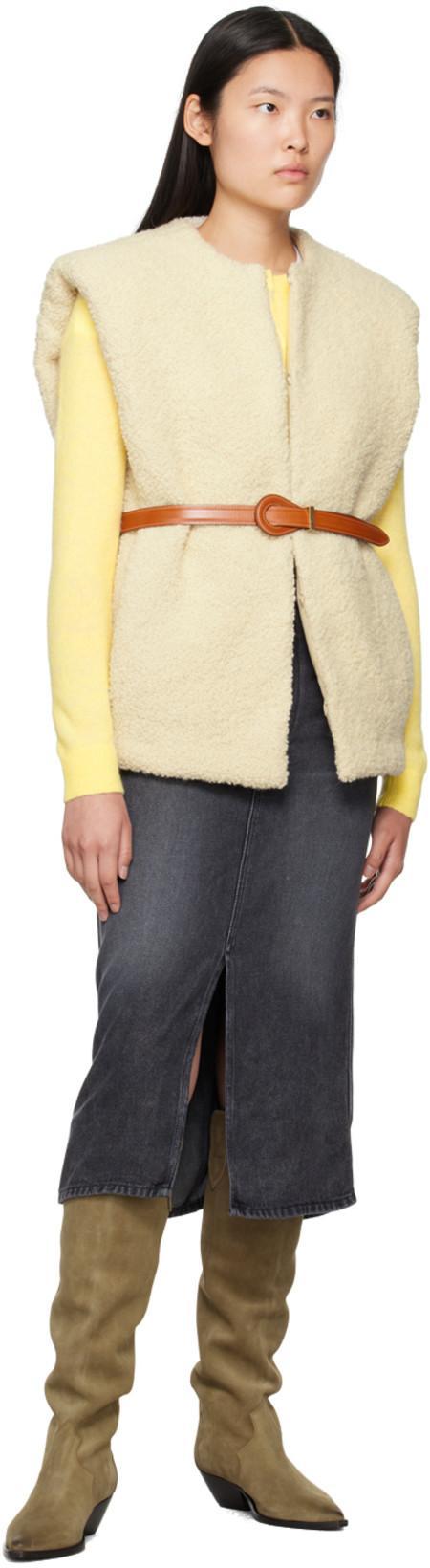 ISABEL MARANT Off-white Gwendalia Vest In 23ec Ecru