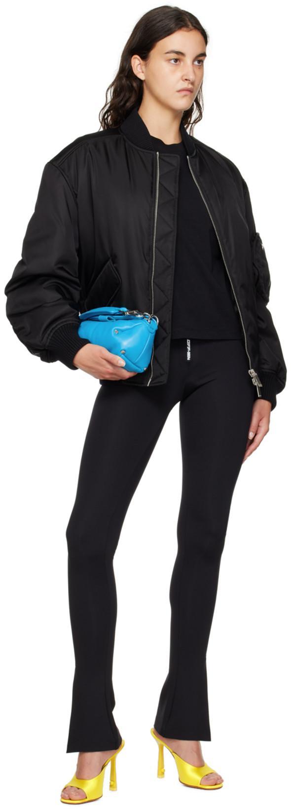 OFF-WHITE Off White Oversized Nylon Bomber Jacket In Black