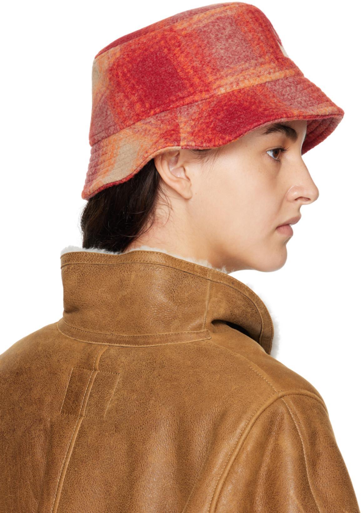 ISABEL MARANT Red & Orange Haley Bucket Hat
