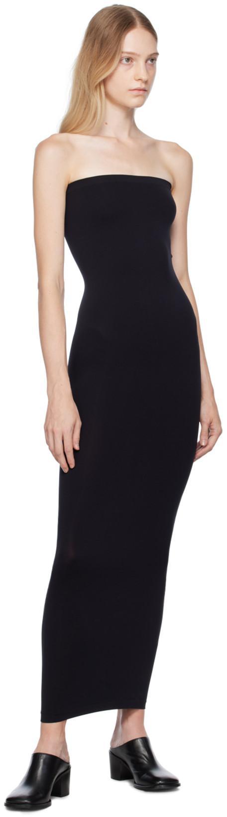 WOLFORD Fatal Cut Out Midi Dress In Black