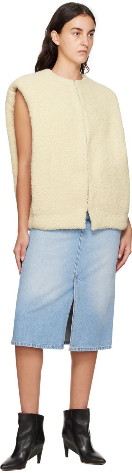 ISABEL MARANT Off-white Gwendalia Vest In 23ec Ecru