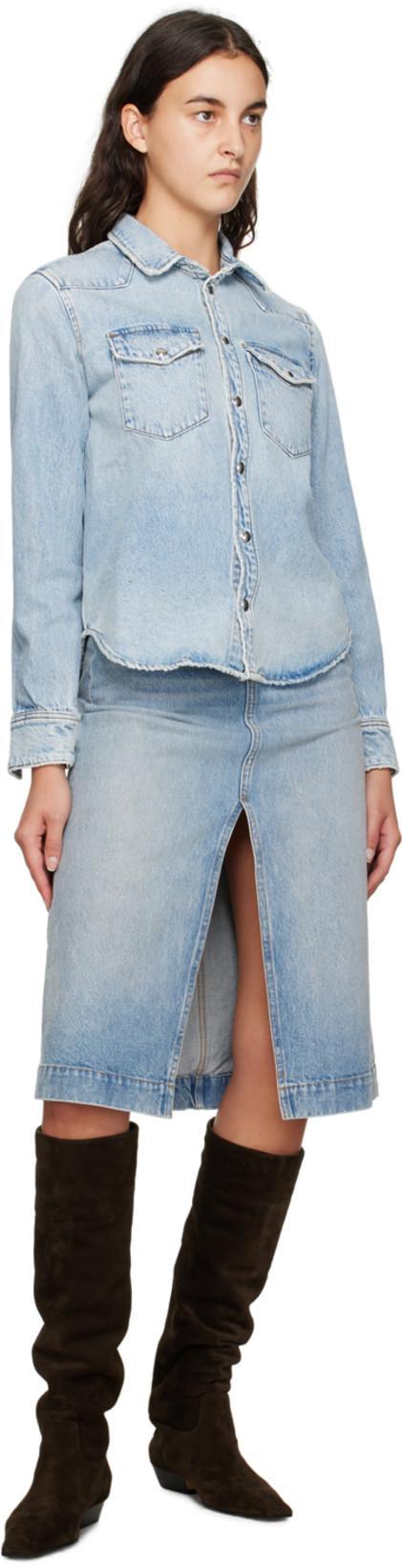 KHAITE Marfa Classic Flat Knee High Boot In Brown