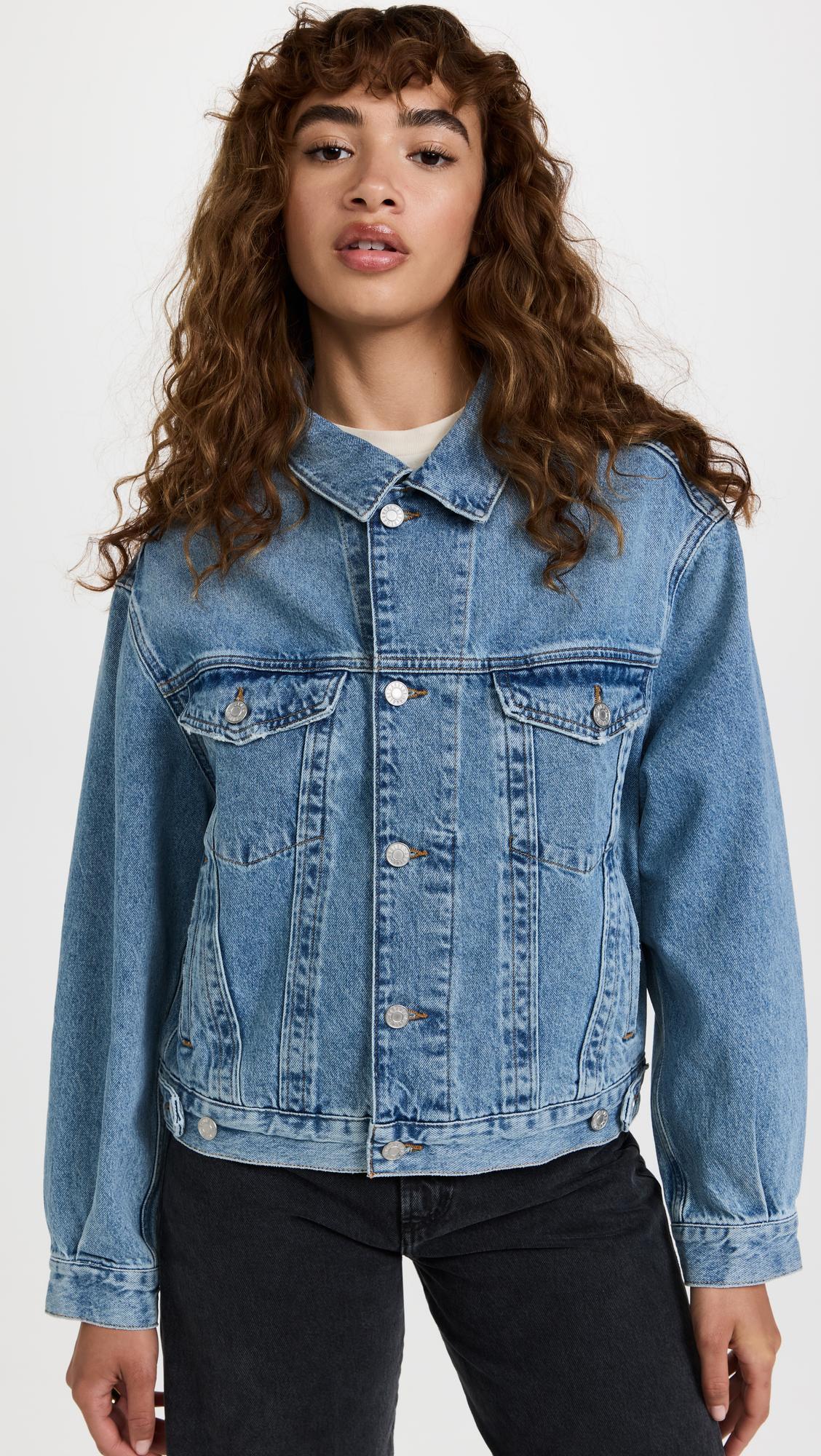 AGOLDE Charli Boyfriend-cut Denim Jacket In Debate