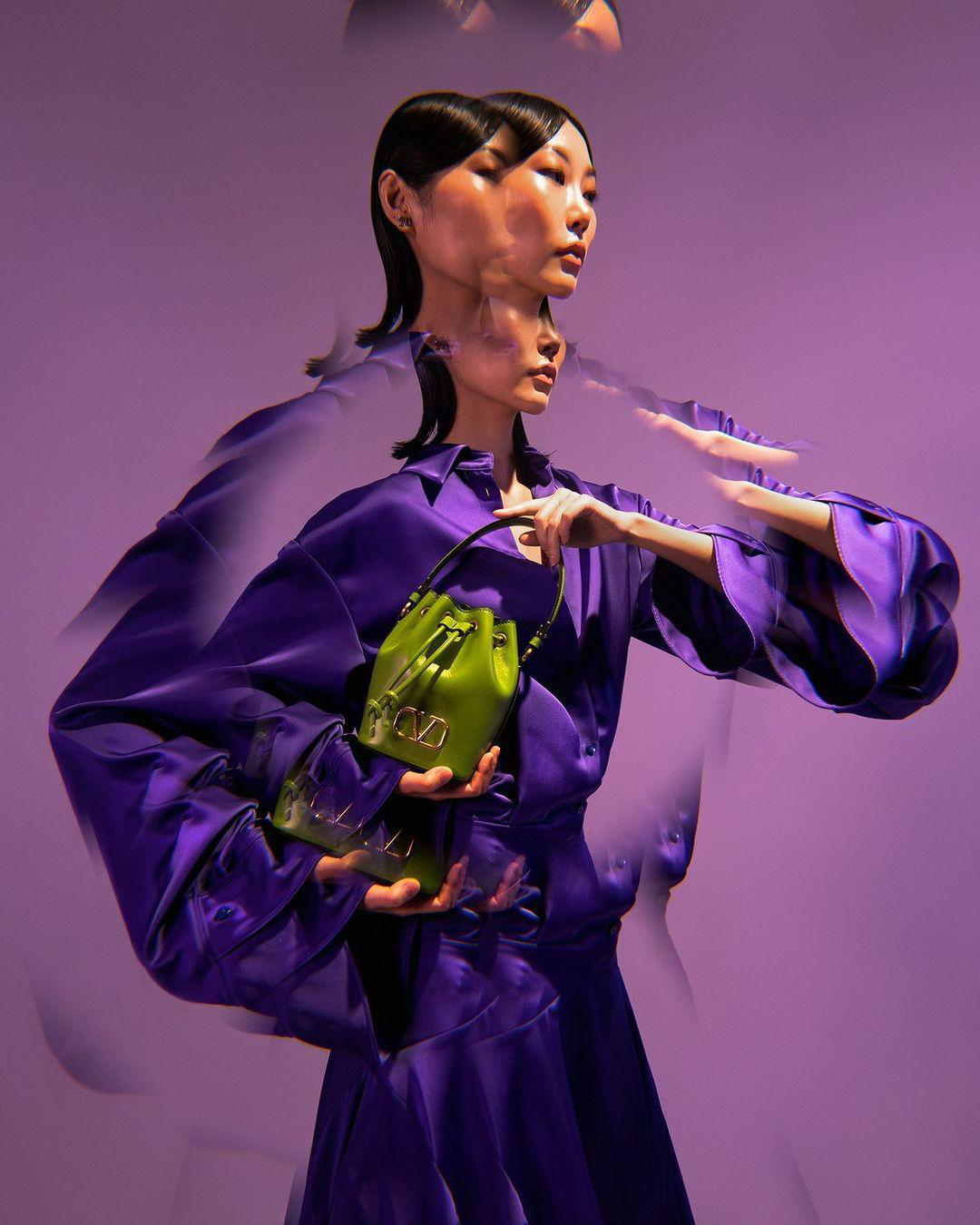 ATTICO Mischa Mini Dress In Purple