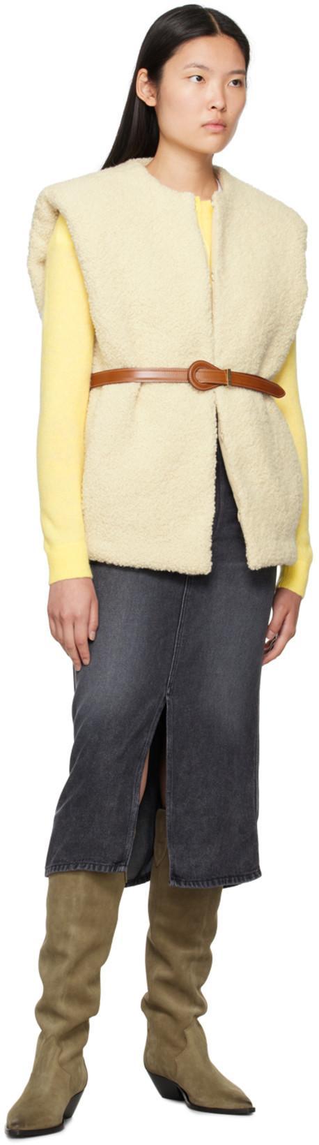 ISABEL MARANT Off-white Gwendalia Vest In 23ec Ecru