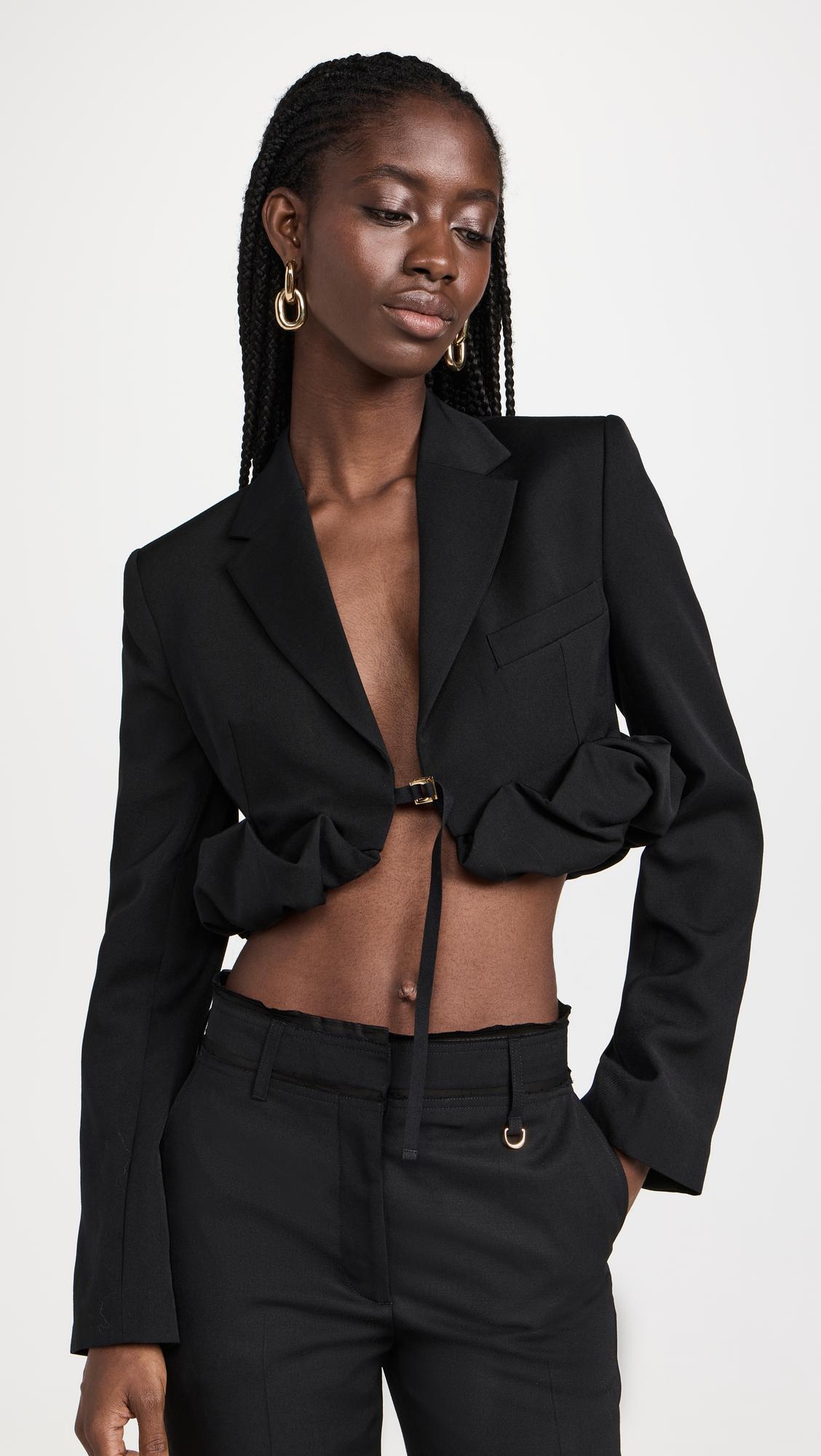 JACQUEMUS Le Pantalon Ficelle In Black