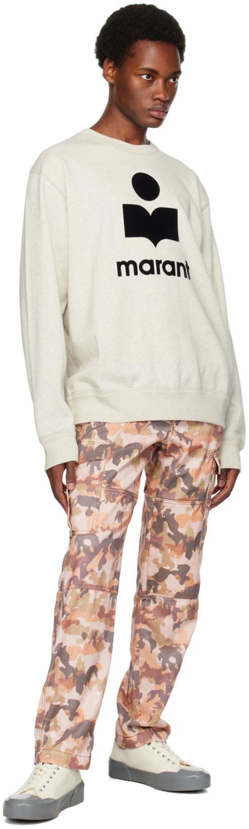 ISABEL MARANT Marant Mikoy Flocked Logo Sweatshirt In Pink