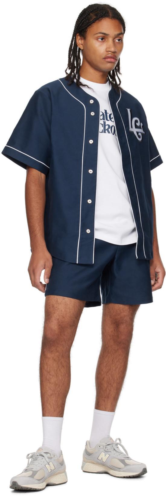 LATE CHECKOUT Navy Baseball Shorts