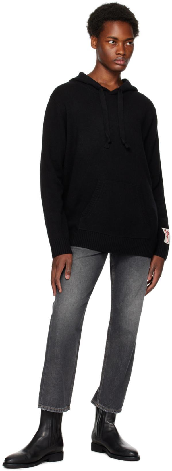 GOLDEN GOOSE Stonewashed Effect Loose Skate Fit Cory Jeans 20cm In Black