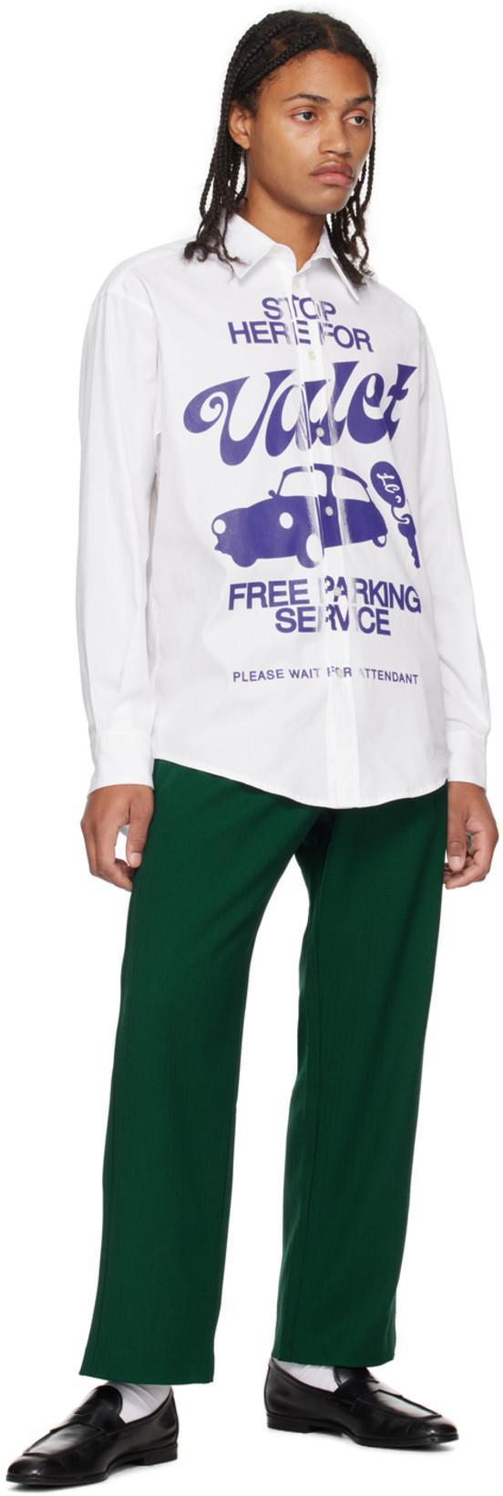 LATE CHECKOUT Green Pleated Trousers In Emerald Green