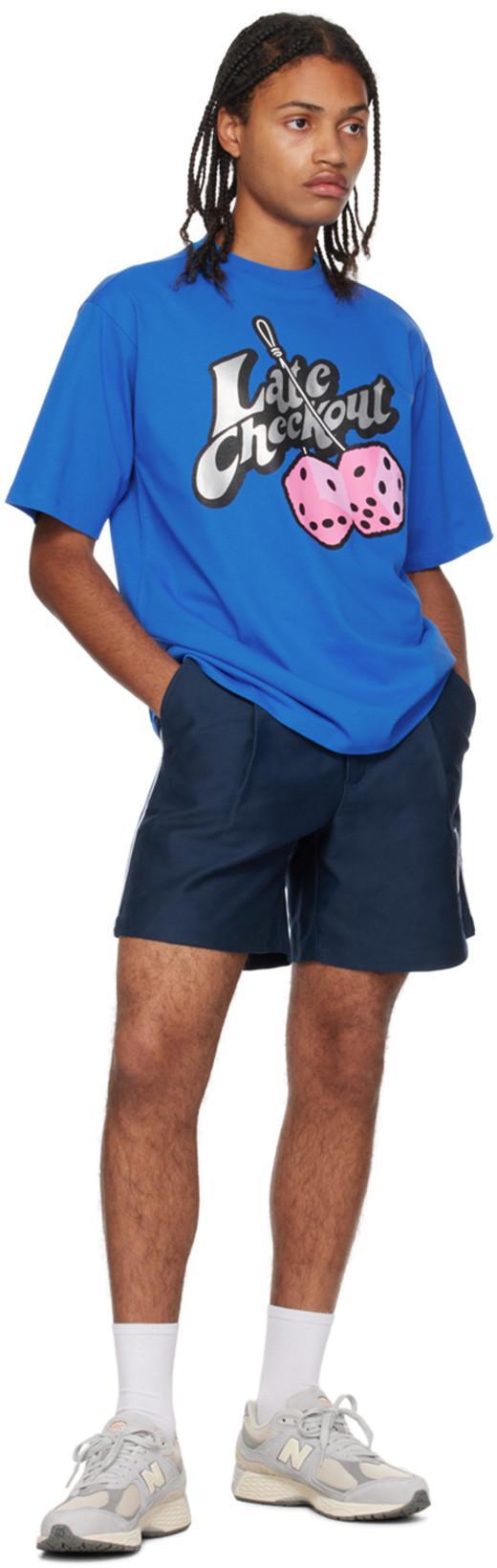 LATE CHECKOUT Navy Baseball Shorts