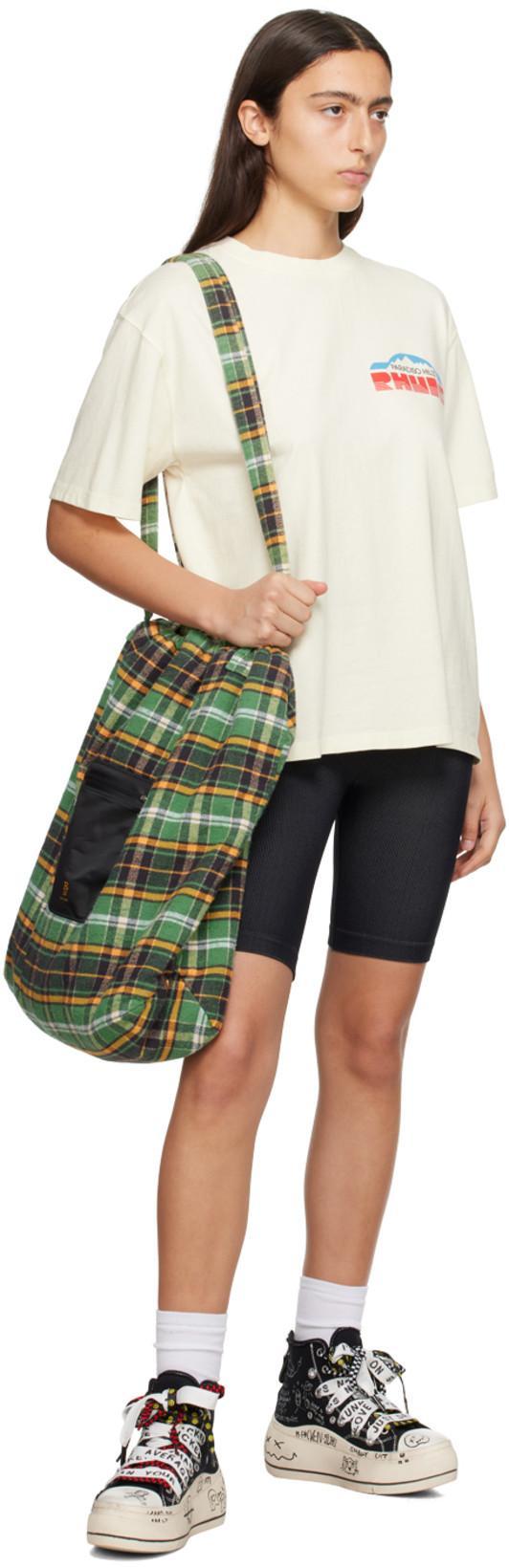 RHUDE Logo-print High-waisted Shorts In Black