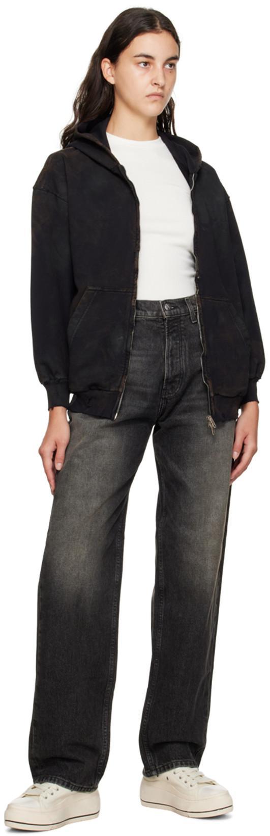 RHUDE Black Wide-leg Jeans