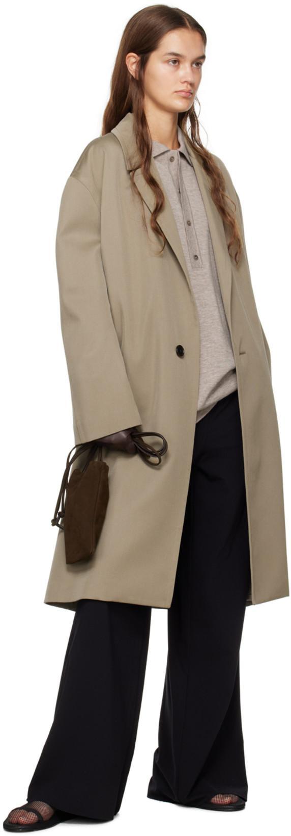 THE ROW Wool-blend Polo Top In Clay