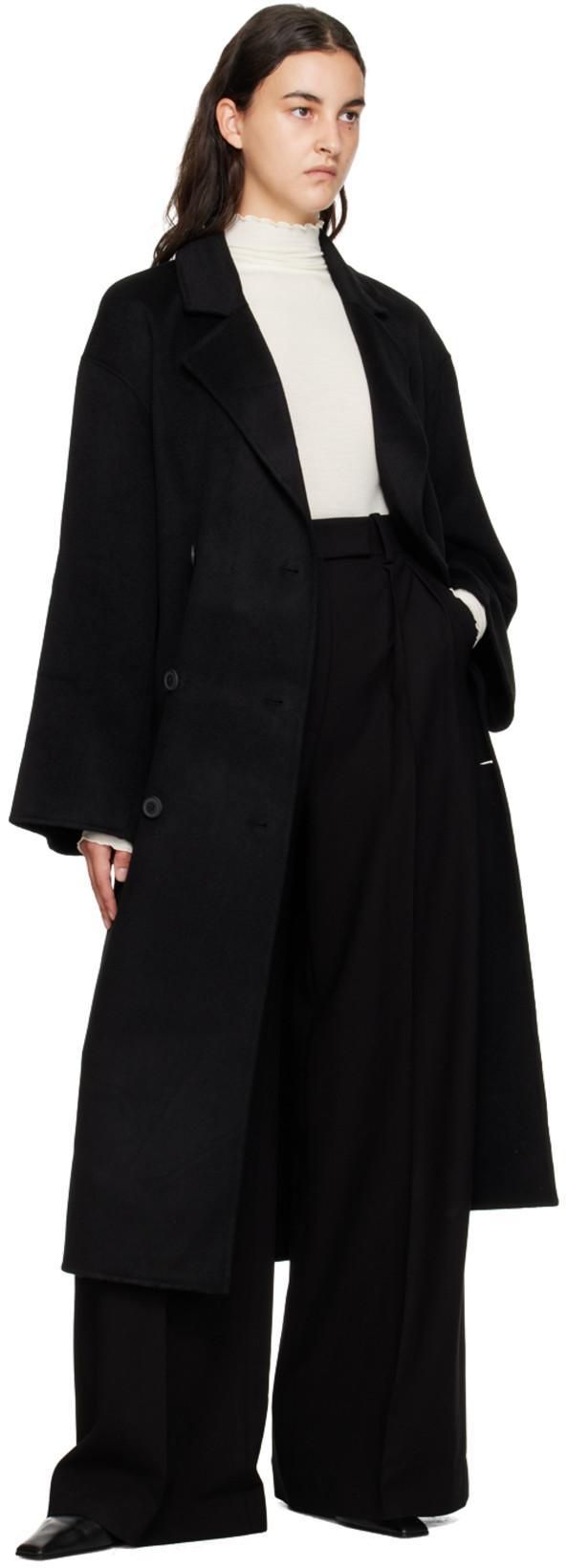 KHAITE Cessie Pleated Woven Wide-leg Pants In Black