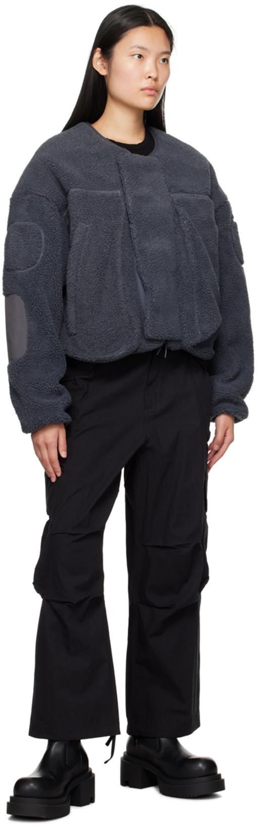ENTIRE STUDIOS Heavy Gocar Mid-rise Cargo Trousers In Black