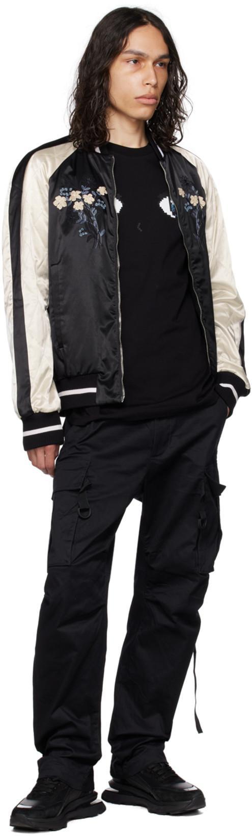 DSQUARED2 Cotton Cargo Trouser With Logo Patch In Black