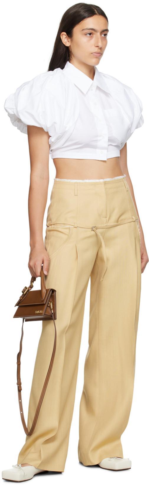 JACQUEMUS Le Pantalon Criollo Tailored Trousers In Nude